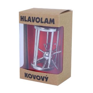 Obrázek z Hlavolam ježek v kleci kov, v krabičce 